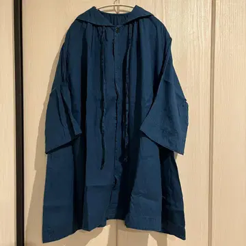 nest Robe 세일러 카라 린넨 가운 터콰이즈 블루