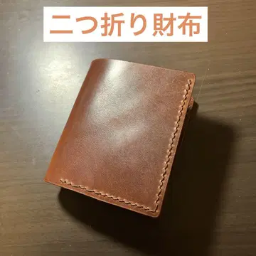 이단 접이식 지갑 이탈리아 가죽 핸드메이드 천연 가죽