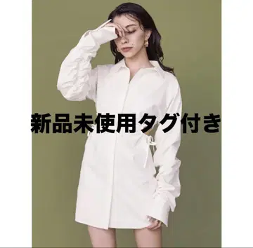 [ EVRIS ] 사이드 오픈 셔츠 미니 원피스