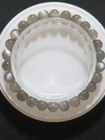 고품질 그레이 문스톤 팔찌 7mm