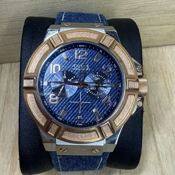손목시계 GUESS 게스 W0040G6 트리플 달력 데님 벨트