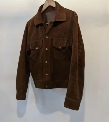 U.S. 70s 스웨이드&가죽 리버서블 자켓