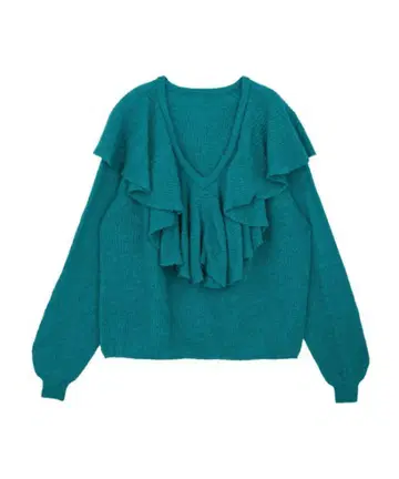 LOOSE FRILL KNIT TOP AMERI