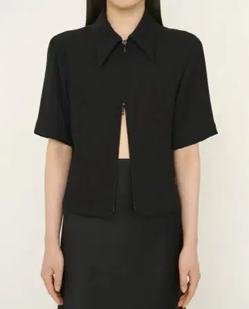 ENOF / zip shirt black 02