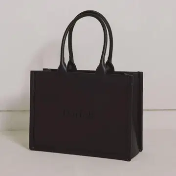 Darich 로고 가죽 토트백 BLK