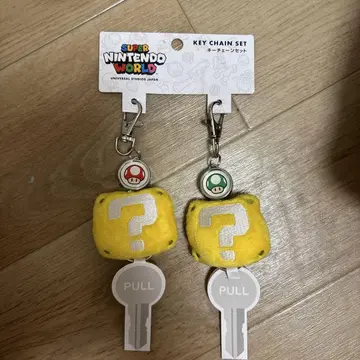 USJ 한정판 물음표 블록 낚시릴 키체인