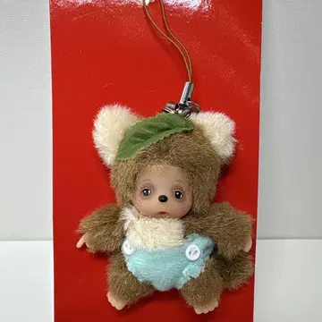 새상품 EU 한정판 베이비 너구리 키링 monchhichi 2617