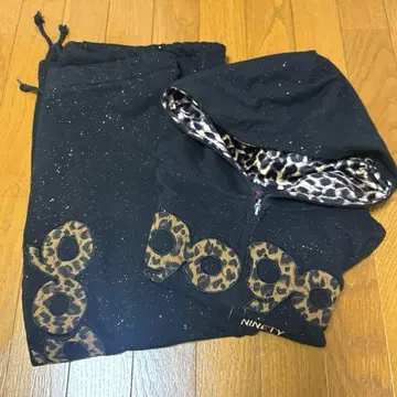 9090 girl OG Logo Glitter 셋업 브라운 레오파드 무늬