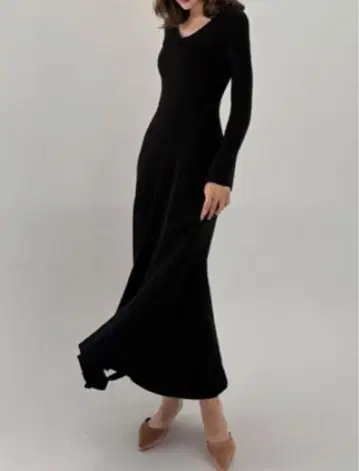 lovan 원피스 v넥 니트 elegant onepiece