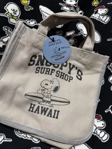 SNOOPY'S SURF SHOP 토트백