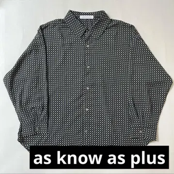 AS KNOW AS plus 아즈 노우 아즈 긴팔 셔츠 도트 무늬