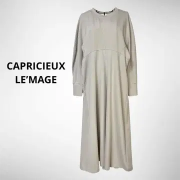 CAPRICIEUX LE'MAGE 롱 원피스 F 사이즈 베이지 계열