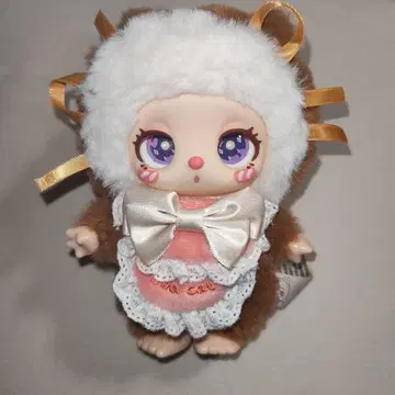 Liila 리라 셰프 고양이 시리즈 봉제 인형 화이트 브라운