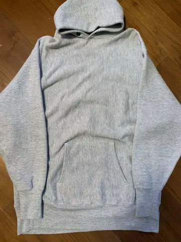 챔피언 70s 후드티 XL 그레이 파랑 단색 완전 눈가림