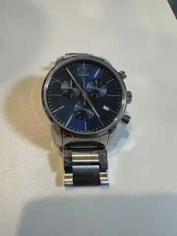 CASIO 크로노그래프 손목시계 블루