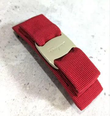 Ferragamo 페라가모 바라 리본 머리핀 헤어 액세서리 빨간색 레드