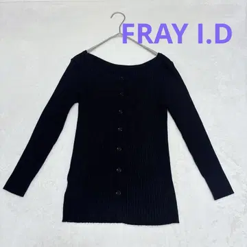 새상품급 FRAY I.D 프레이 아이디 리브 가디건 니트