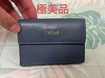 FURLA 훌라 3단 폴더형 지갑 더스티 블루