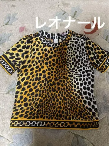 LEONARD FASHION 레오파드 무늬 반팔 상의
