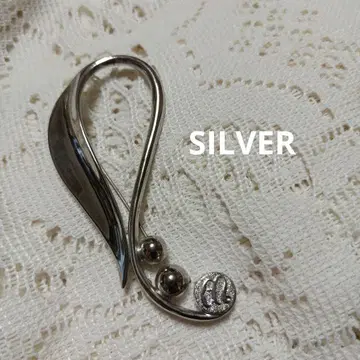 SILVER 디자인 브로치