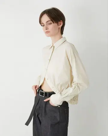 [ LA PEAU DE GEM ] softteck gather shirt