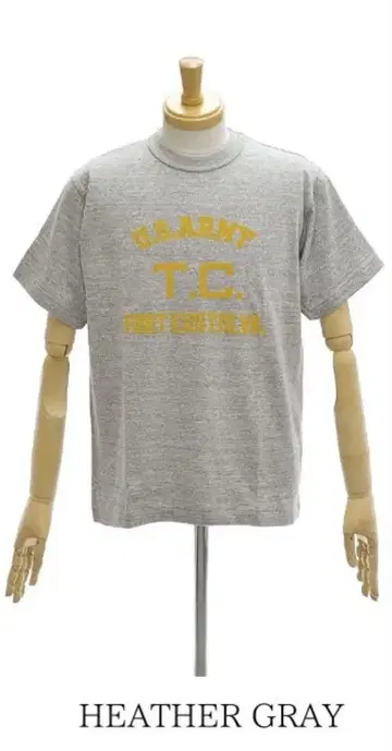 새상품 웨어하우스 US ARMY T.C. 헤더 그레이 티셔츠 L 사이즈