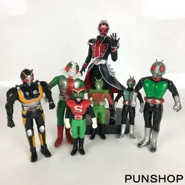 가면라이더 피규어 7체 세트 쇼와 헤이세이 소프트 비닐 위자드 V3