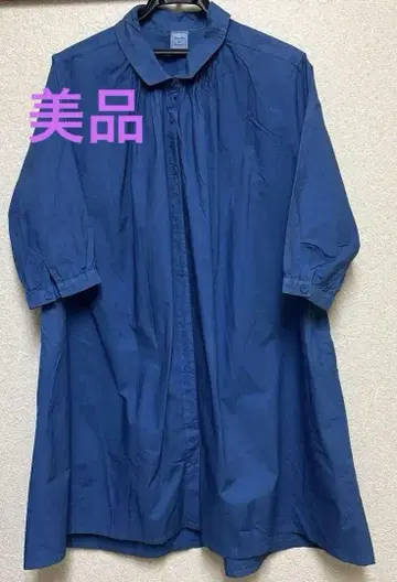 가격 인하, 새상품급 chambre de charme 셔츠 원피스 블루