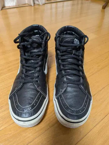 VANS 반스 하이컷 스니커즈 블랙 가죽 V38L 컨디션 최상