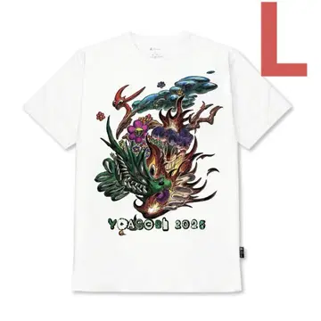 [현지 한정판] YOASOBI 런던 T셔츠 드래곤 화이트 L사이즈