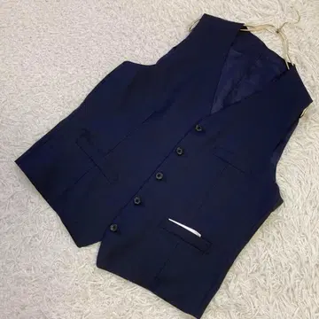 [ 새상품급 ] TAKEO KIKUCHI 지레 수트 베스트 네이비 LL