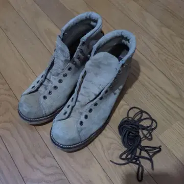 CHIPPEWA 베이지 스웨이드 하이컷 워크 부츠