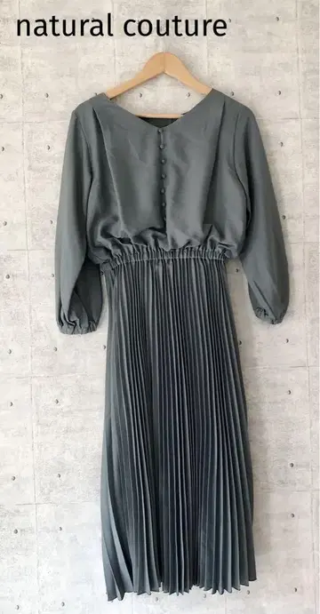 natural couture 내추럴 꾸뛰르 플리츠 원피스
