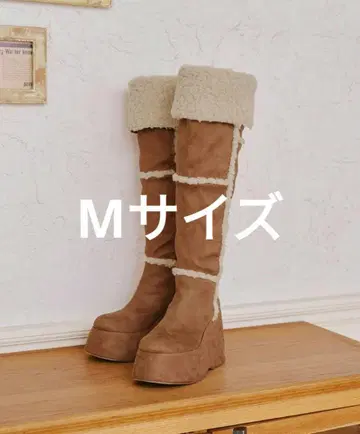 다리치 페이크 무스탕 니하이 부츠 M 사이즈