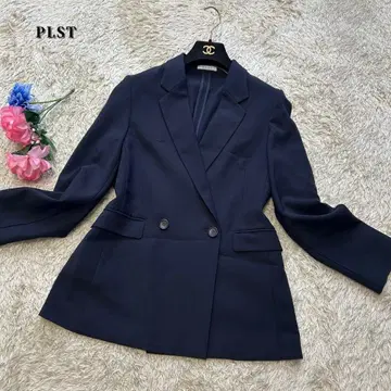 [ 새상품급 ] 플라스테 테일러드 자켓 더블 브레스트 네이비 M 사이즈