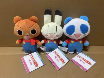 애니멀 가로 오버롤 봉제 인형 3종