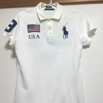 폴로 랄프로렌 피케 셔츠 빅 포니 화이트 네이비 USA