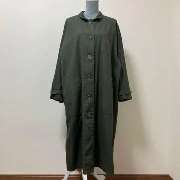 서울베리 가을 코트 아우터 카키 내추럴 성인 면 100%
