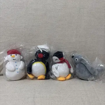 PINGU 봉제 인형 2 핑구와 눈 달마 세트 4점 세트
