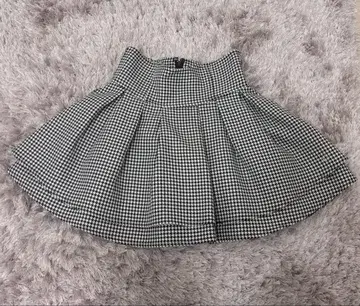 미셸 마카롱 하운드투스 체크 패턴 스커트