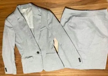 [ 새상품급 ] THE SUIT COMPANY 셋업 스커트 수트 그레이