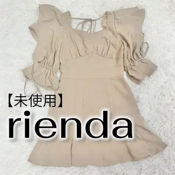[ 미사용 ] [ rienda ] 파워숄더 스퀘어넥 원피스