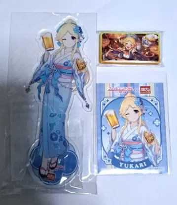 프리코네 유카리 긴다코 아크릴 스탠드 & 씰. 캔뱃지