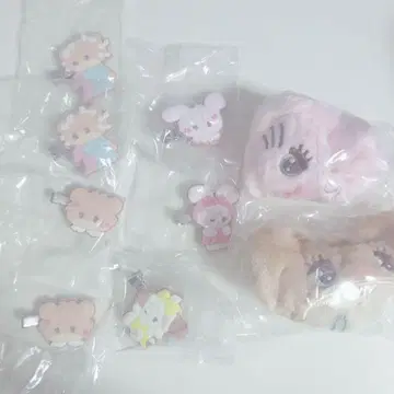 mikko 페이스 파우치 플로키 헤어 클립