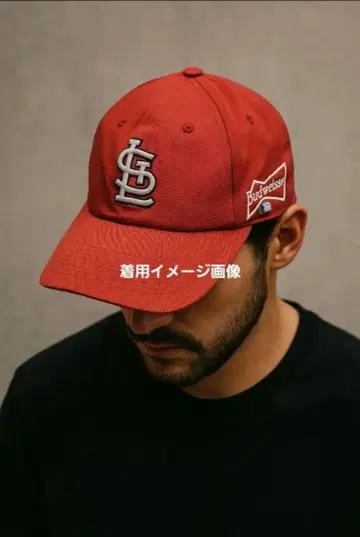 90년대 MLB 카디널스 x Budweiser 자수 캡 빨간색 빈티지