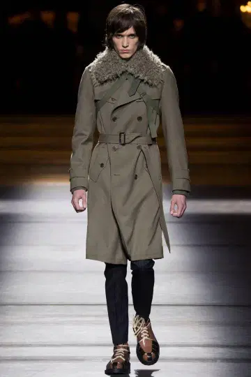 명작 dries van noten 16aw 밀리터리 코트 퍼