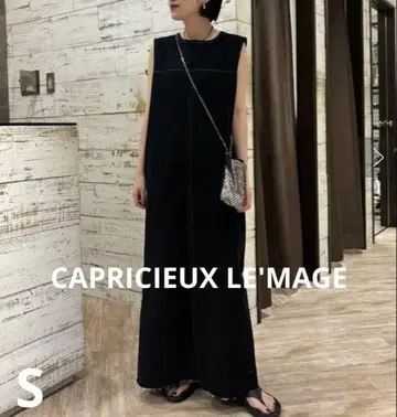 CAPRICIEUX LE MAGE I라인 데님 원피스