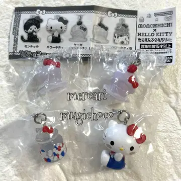 몬치치 헬로키티 메지루시 액세서리 4개 세트 최신 미개봉품