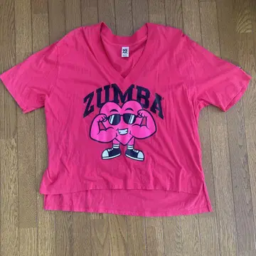 정품 ZUMBA 상의 진한 핑크
