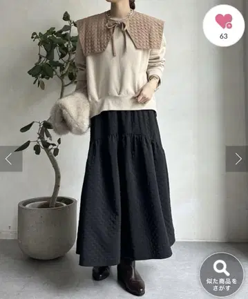 DOUDOU [WEB 한정판] 3WAY 옷깃 깔끔 레이어드 원피스